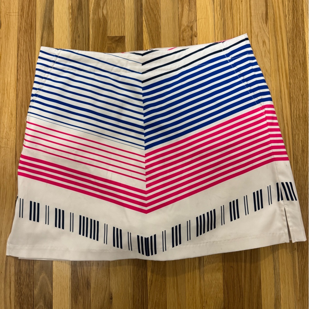 Striped Pink and Blue Skort